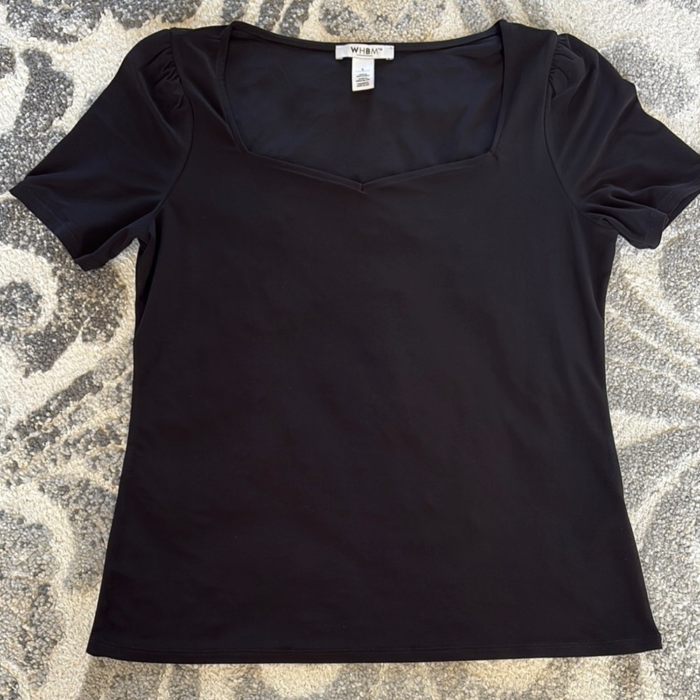 White House Black Market Black Short Sleeve Tee